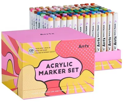 Obrázek produktu pro Akrylové fixy ARRTX štětcové, 120 ks základní