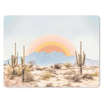 Produktbild von MuchoWow® Mauspad Mousepad Kakteen - Pflanzen - Natur - Sonne 23x19 cm - Mousepads - Maus Mat - Pad - Mausunterlage - Schreibtischunterlage - Mauspad