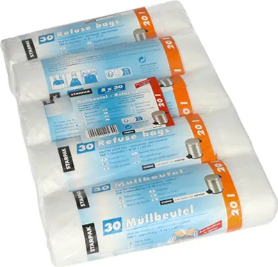 Produktbild von Papstar 12439, 20 l, Transparent, Hart-Polyethylen (HDPE), 550 mm, 480 mm, 150 Stück(e)