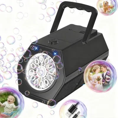 Produktbild von Seifenblasenmaschine Kinder,Vollautomatische Seifenblasenmaschine 20 Löcher, Mit 240ml Fassungsvermögen,Seifenblasenmaschine Kindergeburtstag Geschenk
