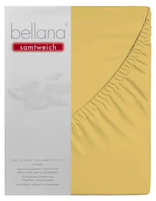 Produktbild von Bellana samtweich - Nobel-Jersey Elasthan Spannbetttuch 140-160 x 200-220 cm weizen Perfekte Passform dank Elasthan