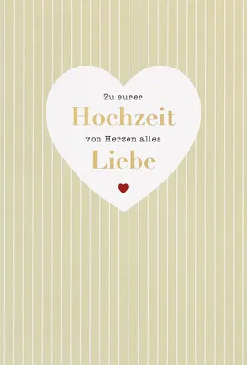 Produktbild von Hochzeit Vermählung unverpackte Glückwunschkarte mit Umschlag Von Herzen alles Liebe