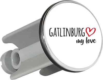 Produktbild von Huuraa Waschbeckenstöpsel Gatlinburg my love 4cm höhenverstellbar Abflussstopfen Geschenkidee