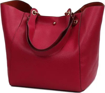 Produktbild von Coolives Damen 2-in-1 Kunstleder Vintage Shopper HandtascheHenkeltasche