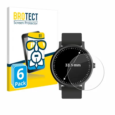 Produktbild von 6x BROTECT Schutzglas für Armbanduhren (Kreisrund, ø: 33.5 mm) Schutzfolie Panzer Folie Glas Display Schutz klar