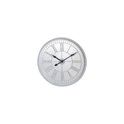 Produktbild von Spiegel-Wanduhr 56 cm weiß – lautlos, modern, dekorativ