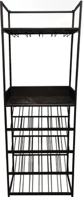 Produktbild von PTMD - Arto Weinregal - Grau - 65 x 35 x 180 cm