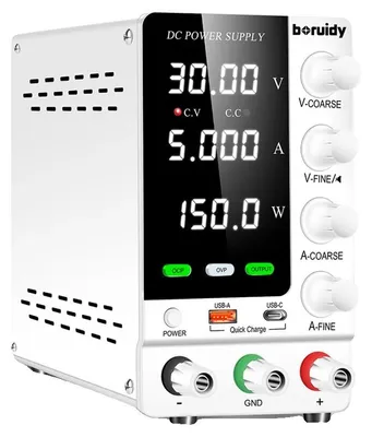 Productafbeelding van Voeding met batterijbackup, instelbare uitgangsspanning, overspanningsbeveiliging, SPS-C305S, 30V, 5A