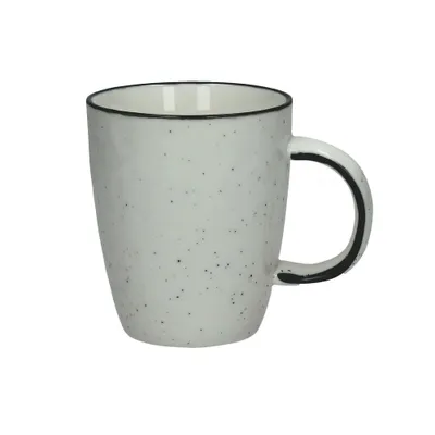 Image de Tasse en porcelaine blanche, motif basilic, diamètre 9 cm, hauteur 10 cm