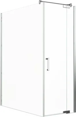 Obrázek produktu pro Sprchové dveře s boční stěnou Jungborn SETTE 120 x 90 cm barva rámu chrom dekor skla čiré sklo