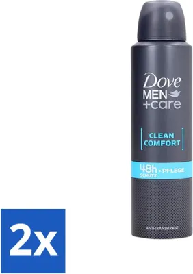 Produktbild von Dove Men+Care – Clean Comfort – Deospray – Antitranspirant – 150 ml - Vorteilspack - 2 Stücke