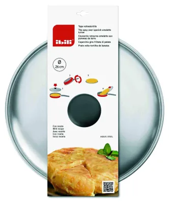 Tortilla-Wendedeckel 30 cm, Edelstahl, silber
