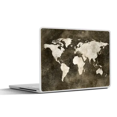 Produktbild von MuchoWow® Laptop Aufkleber Sticker Cover Weltkarte - Vintage - Sepia 36.5x27.5 cm - Laptop-Sticker