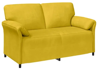 Zdjęcie produktu dla vidaXL Sofa dwuosobowa, żółta, 158 x 83 x 95 cm, aksamit