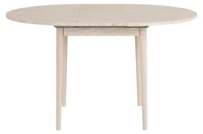 Produktbild von Skye Decor, Erweiterbarer Esstisch, Travertin und Eiche, 100 x 100 cm (offen 131 cm) | 100% melaminbeschichtete Spanplatte, 18 mm dick | Skandinavisches Design, modern und funktional.