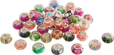 Produktbild von VBS XXL Großlochperlen, Ø 14 mm, 40 Stück, Polyresin