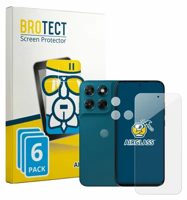 Produktbild von 6x BROTECT Schutzglas für Motorola Moto G77 (Display+Kamera) Schutzfolie Panzer Folie Glas Display Schutz klar
