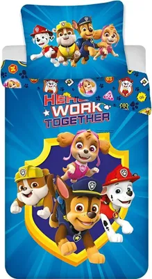 Produktbild von Paw Patrol Chase Skye Kinder Bettwäsche 2tlg. Set 135-140x200 65x65 cm