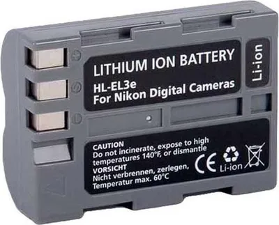 Immagine prodotto di Hahnel HL-EL3e Batteria per fotocamera - 1500 mAh - Ioni di litio (Li-Ion) - 7,4 V DC - Batteria ricaricabile