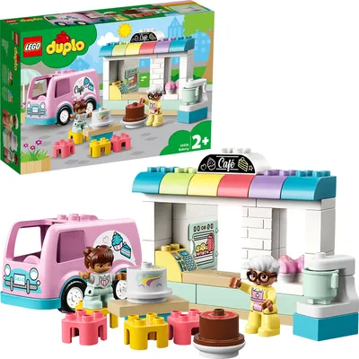 Produktbild von LEGO 10928 DUPLO Tortenbäckerei Spielset mit Café-Wagen, Kuchen und Cupcakes, große Bausteine für Kleinkinder ab 2 Jahren