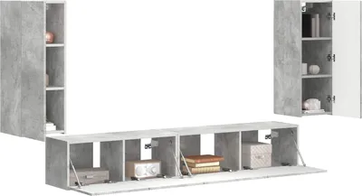 Produktbild von Cloris Designermöbel 3 pcs - Montage erforderlich - Beton Grau - 2026Neu645070 - TV-Schränke