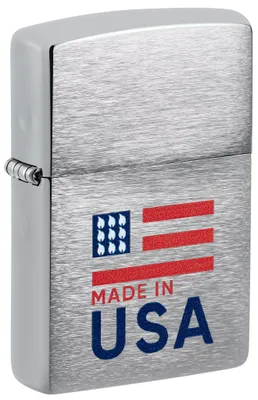 Produktbild von Zippo Sturmfeuerzeug -  USA, Brushed Chrome, Color Image - Nachfüllbar -