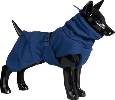 Produktbild von PAIKKA Hunde Bademantel "Drying Coat Spa" navy, Rückenlänge: 45 cm