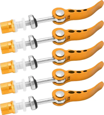 Imagen del producto de 5 abrazaderas para tubo de sillín, con sistema de liberación rápida, fabricadas en aleación de aluminio, duraderas, para bicicletas de uso universal