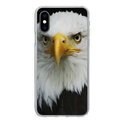 Produktbild von MuchoWow® Handyhülle Schutzhülle Hülle für iPhone X Adler - Schwarz - Weiß Silikon Softcase Handy Hülle - Handyhülle