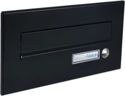Produktbild von CD-26 Briefkasten Frontplatte mit Klingel in RAL 9005 (160x310 mm)