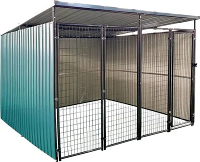 Obrázok produktu pre Kondela Voliéra pre psa Dogny Typ 7 250x246x152 cm - tmavozelená / antracit