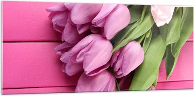Produktbild von Bilder auf glas - Tulpen Blumenstrauß Garten - 120x50cm - Glasbilder - Wandbilder - Kunstdruck - zum Aufhängen bereit - Wanddekoration aus Glas - Glas Bilder - Wandbild auf Glas - GAB120x50-2722