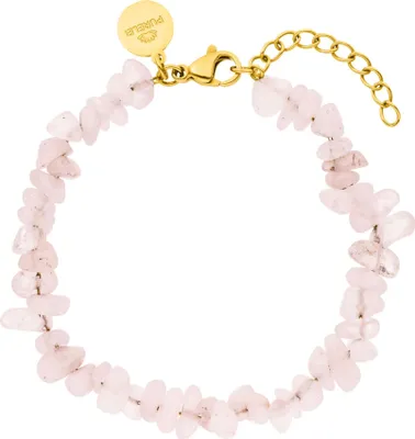 Produktbild von Purelei Damen Armband Rose Quartz PUR-Bracelet-Rose-Quartz Gold Onesize