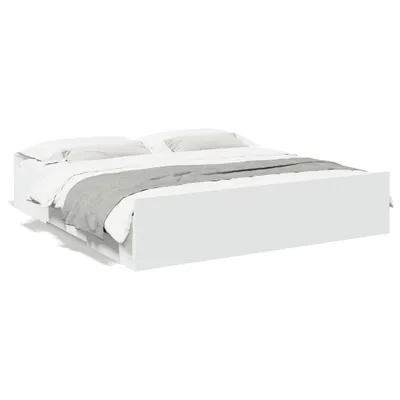 Obrázek produktu pro vidaXL Rám postele se zásuvkami bílý 180x200 cm materiál na bázi dřeva