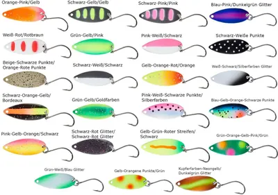 Produktbild von Balzer Spoons Pro Staff Series Catcher 2g - Forellenblinker, Farbe:Schwarz-Rot Glitter/Schwarz-Rot Glitter