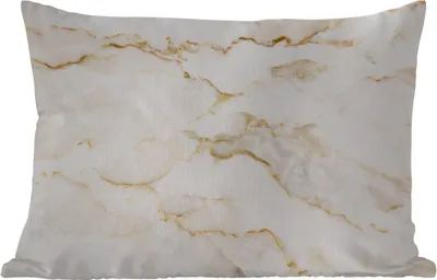 Produktbild von MuchoWow® Outdoor Kissen - Marmor - Limette - Gold - Luxus - Marmoroptik - Weiß - 60x40 cm - Wetterfest - Lounge Kissen - Zierkissen - Kissen für Innenräume