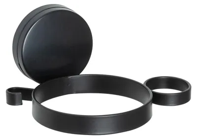 Zdjęcie produktu dla WENKO Static-Loc® Plus Uchwyt na suszarkę do włosów Pavia Czarny bez wiercenia Suszarka łazienkowa do włosów na ścianę