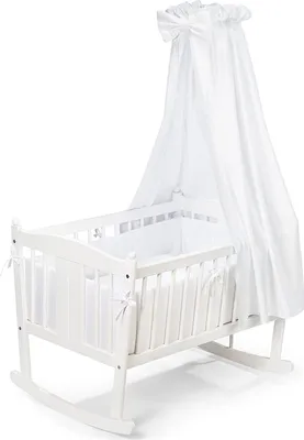 Produktbild von KOKO Kufenwiege Wiege Babywiege "KARLA" Komplett weiss