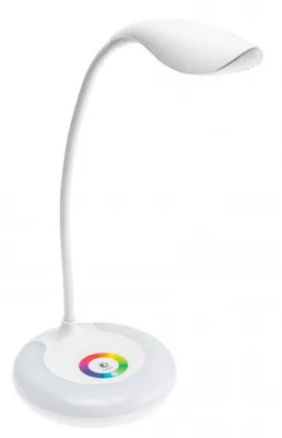 Produktbild von GTV - Schreibtischlampe GALACTIC LED, 5W, 240lm, 5V DC, 4000K, RGB-Sockel, USB-Ladefunktion, weiß