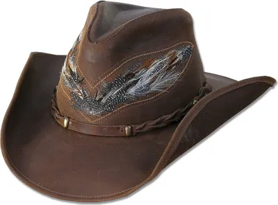 Produktbild von Westernhut Cowboy Biker Lederhut »OUTBACK« Braun
