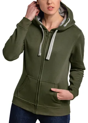 Productafbeelding van FAIR 4 ALL - Dameshoodie, model: Kapuzenpullover, kleur: olijfgroen, maat: L