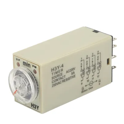 Image de H3Y-4 Power On Delay Timer Relais 0-60 minutes Relais temporisé AC 220V 5A