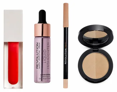 Produktbild von Makeup Revolution - Make-up-Set – Augenbrauen + Eyeliner + Lipgloss + Highlighter