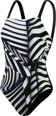 Produktbild von Speedo Formender bedruckter asymmetrischer Badeanzug für Damen, Größe:44
