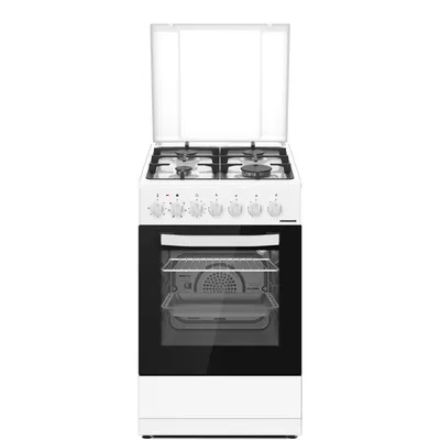 Produktbild von Heinner HHFSC-S65MIXF-WH Gas-Standherd, 43 L, 4 Kochzonen, Elektrischer Ofen, Weiß