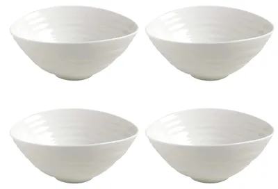 Porzellan-Dessertschalen, 4er-Set, 15 cm, weiß, spülmaschinengeeignet