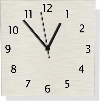 Produktbild von Wallario Design Wanduhr Beige aus Aluverbund, Größe 30 x 30 cm
