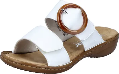 Image de Rieker 60894 80 Femme Pantolette Blanc, Blanc, T. 39