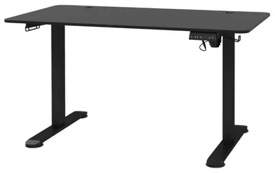 Zdjęcie produktu dla Stół biurkowy elektryczny, regulowany (siedząca/stojąca pozycja) | Kolor: Czarny | Wymiary: 140x70x72-116 cm