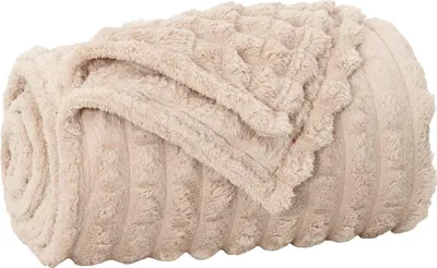 Image de vidaXL Jeté de lit Beige 150 x 130 cm Fleece